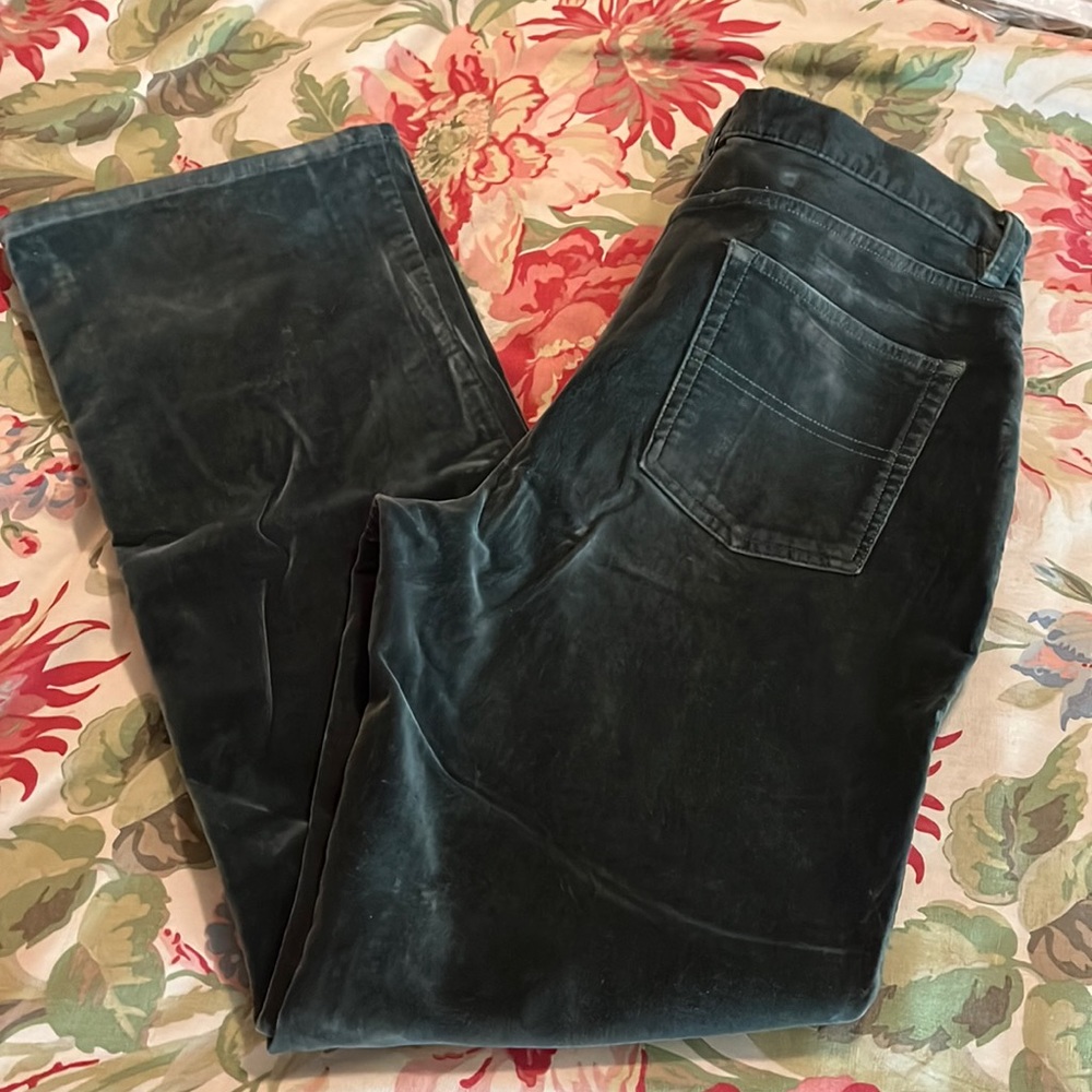 Vtg LL BEAN Size 10-P Velvet Moss Green 5-pocket Stretchy Corduroy SOFT NEW